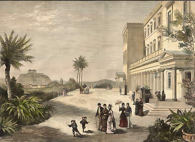 Athènes. Le Palais Royal, à L´Horizon L´Acropole