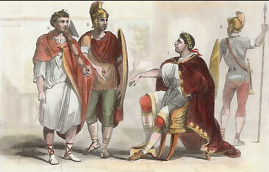 1. Empereur Romain, 2-4. Licteur et Soldats Romains Au Tems De L´Empire