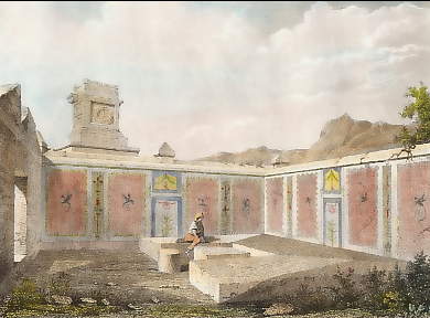 Triclinium Pour Les Repas Funèbres à Pompei