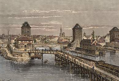 Strasbourg, Vue Prise Du Pont Couvert
