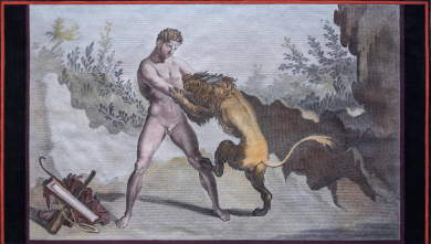 Hercules Fighting a Lion