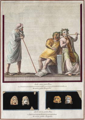 Comedy Scene, Tragic and Comic Masks