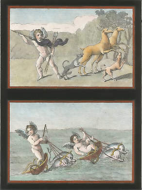 Cupid Hunting, Cupids Riding Dolphins
