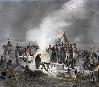 Bivouac De Napoléon Sur Le Champ De Bataille De Wagram, Nuit Du 5 Au 6 Juillet 1809