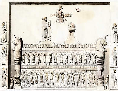 Monument Sculpté Dans Le Roc 