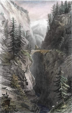 The Middle Bridge in the Via Mala