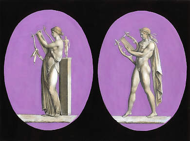 Pierre Gravée Antique: La Muse Calliope, Apollon Conducteur Des Danses