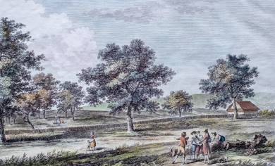 Vue d'une partie du Champ de Bramberg, ou s'est donné la fameuse Bataille de Laupen  Dans Le Canton De Berne en 1338