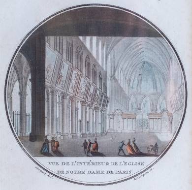 Vue de l'Intérieur de l'Église de Notre-Dame de Paris