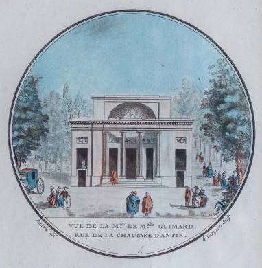 Vue de la Maison de Mlle Guimard, rue de la Chaussée d'Antin