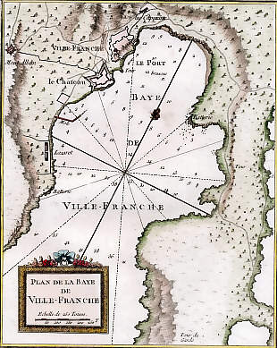 Plan De La Baye De Ville-Franche