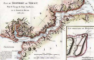 Plan Du Bosphore De Thrace, Pour Le Voyage Du Jeune Anacharsis, Juillet 1784