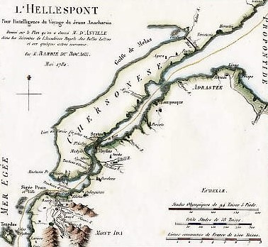 L´Helles-Pont, Pour L´Intelligence Du Voyage Du Jeune Anacharsis, Mai 1782