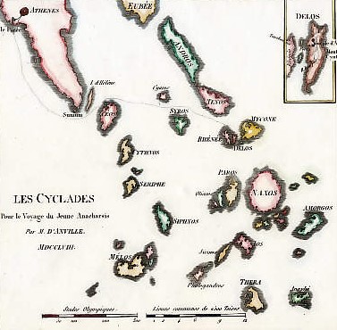 Les Cyclades, Pour Le Voyage Du Jeune Anacharsis, 1788
