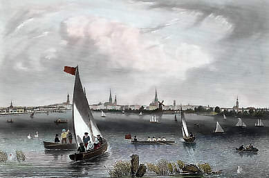 Hamburg, von der Außenalster Gesehen