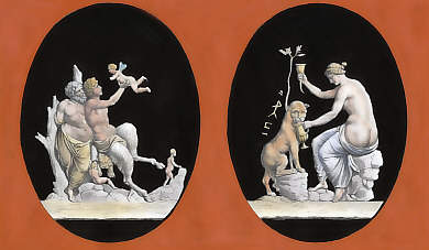 Faune Jouant Avec Un Amour, Bacchante Abreuvant Une Panthère