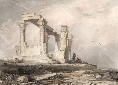 Ruined Temple of Isis in Ethiopia, at Ghertasher