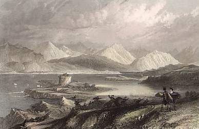 Dunstaffnage Castle and Entrance to Loch Etive, West Highlands