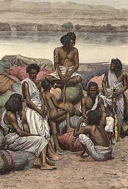 Types et Costumes: Bichari Marchands De Gomme à Korosko