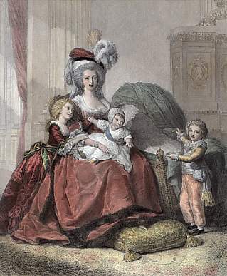 Marie-Antoinette, Archiduchesse D´Autriche, Reine De France, Avec Ses Trois Enfants