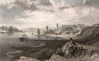 North and South Shields, Taken from the Rocks Near Tynemouth