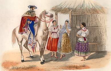 Mexique, Hacendados - Riche Propriétaire - , Poblanas - Villageoises Métis