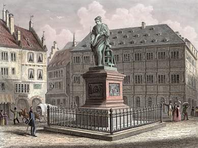 Das Guttenberg Monument in Strasburg