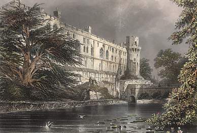 Warwick Castle , Von Avon Aus Gesehen