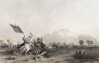 Town and Castle of Stirling, from the S. W. Battle of Sauchie-Burn, A. D. 1468