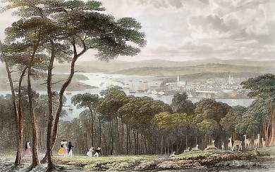 Devonport, Dock -Yard & the River Tamar, from Mount Edgcumbe