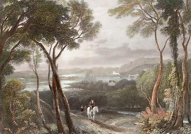 The Clyde, with Dumbarton Castle in the Distance. From the Hill Above Old Kilpatrick.