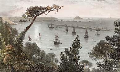 The Breakwater, from Mount Edgcumbe, Plymouth