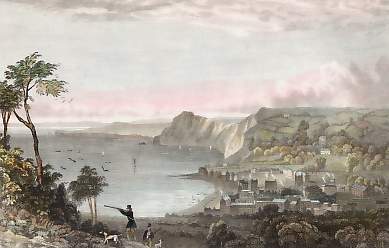 Sidmouth, from the Cliffs, Towards Seaton