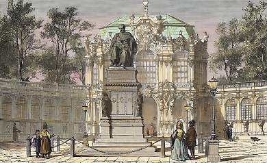 Le Zwinger et La Statue De Frédéric- Auguste