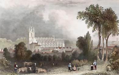 Saffron Walden Church, from the South, Essex