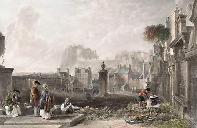 Edinburgh Castle, from the Gray Friars Churchyard