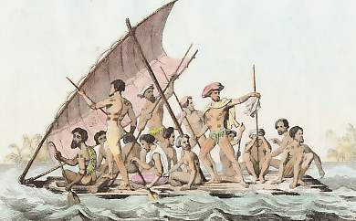 Radeau monté Par Des Indigènes