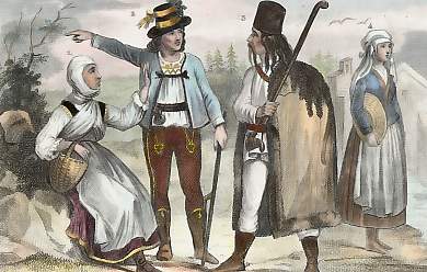 Paysans Slaves  Du Comita De Neutra (Autriche); Hongrois et Hongroise.
