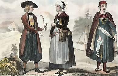 Costumes Des Habitans Des Environs De Prague (Bohême)