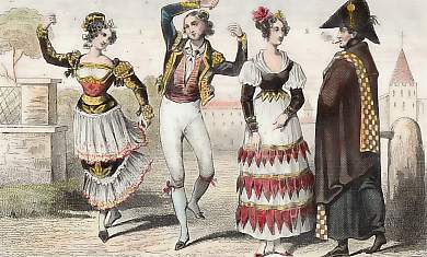 Danse Du Fandago, Costume Bourgeois (1839)
