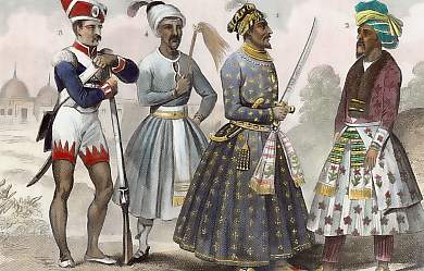 Général Des Troupes Indiennes, Riche Indien, Cipaye Ou Soldat Indou Au Service De La Compagnie Des I