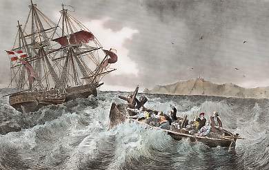 Bateau De Pêche Bas Breton Secouru Par Le Neptune