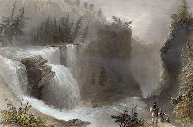Trenton Falls, View Down the Ravine