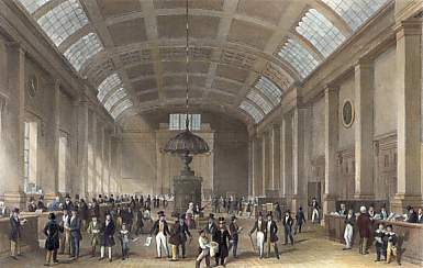 Long Room in the Custom House, Payment of the Customs