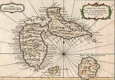 Carte De L´Isle De La Guadeloupe