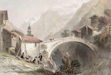 Scene in the Valley of St Nicholas, Monte Cervino, Matterhorn