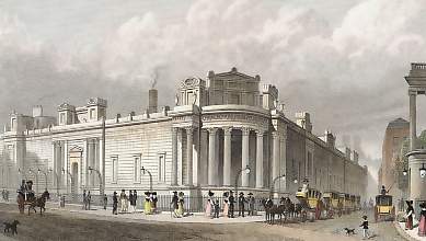 North & West Front of the Bank of England, from Lothbury