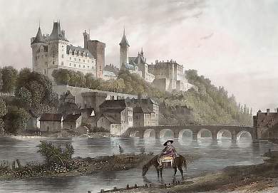 Schloss Und Brücke Von Pau