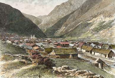 Paysage Des Andes, Pueblo De San Mateo, à L´Est De Lima