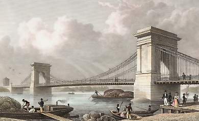 Suspension Bridge, Over the Thames at Hammersmith